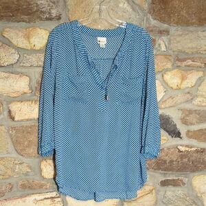 stylus Blue Geometric Women's Top